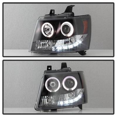 Spyder Chevy Suburban 1500 07-14 Projector Headlights LED Halo LED Blk PRO-YD-CSUB07-HL-BK 5009647