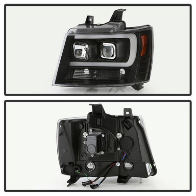 Spyder 07-14 Chevy Suburban/1500/2500/Tahoe V2 Projector Headlights All Blk PRO-YD-CSUB07V2-DRL-BKV2 5085986