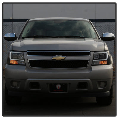 Spyder 07-14 Chevy Suburban/1500/2500/Tahoe V2 Projector Headlights Blk PRO-YD-CSUB07V2-DRL-BK 5082565