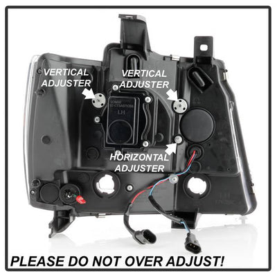 Spyder Chevy Suburban 1500/2500 07-14 Tahoe 07-14 LED Headlights Black PRO-YD-CSUB07V2PL-BK 5087515