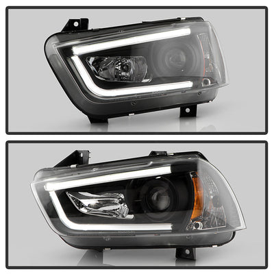 Spyder Dodge Charger 11-14 Projector Headlights Halogen - Light Tube DRL Blk PRO-YD-DCH11-LTDRL-BK 5074188