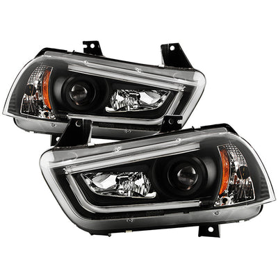 Spyder Dodge Charger 11-14 Projector Headlights Halogen - Light Tube DRL Blk PRO-YD-DCH11-LTDRL-BK 5074188
