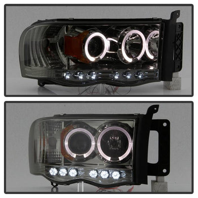 Spyder Dodge Ram 1500 02-05/Ram 2500 03-05 Projector Headlights LED Halo LED Smke PRO-YD-DR02-HL-SMC 5009999
