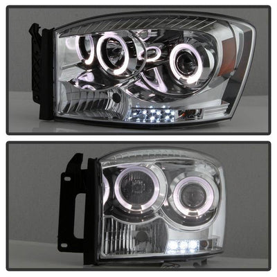 Spyder Dodge Ram 1500 06-08/Ram 2500 06-09 Projector Headlights LED Halo LED Chrm PRO-YD-DR06-HL-C 5010018