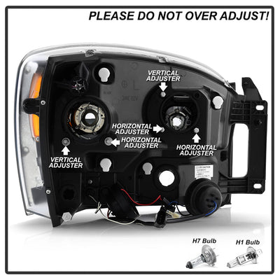 Spyder Dodge Ram 1500 06-08 V2 Projector Headlights - Light Bar DRL - Black (PRO-YD-DR06V2-LB-BK) 5085306