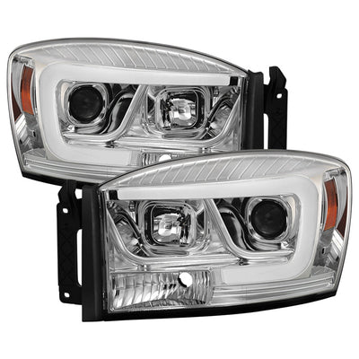 Spyder Dodge Ram 1500 06-08 V2 Projector Headlights - Light Bar DRL - Chrome (PRO-YD-DR06V2-LB-C) 5085290