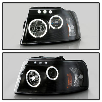 Spyder Ford Expedition 03-06 Projector Headlights LED Halo LED Blk (Not Included) PRO-YD-FE03-HL-BK 5010117