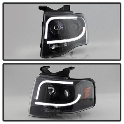 Spyder Ford Expedition 07-13 Projector Headlights Light Tube DRL Blk PRO-YD-FE07-LTDRL-BK 5079503