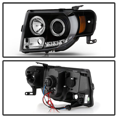 Spyder Ford Escape 08-12 Projector Headlights Halogen Model Only - DRL Black PRO-YD-FES08-DRL-BK 5074225