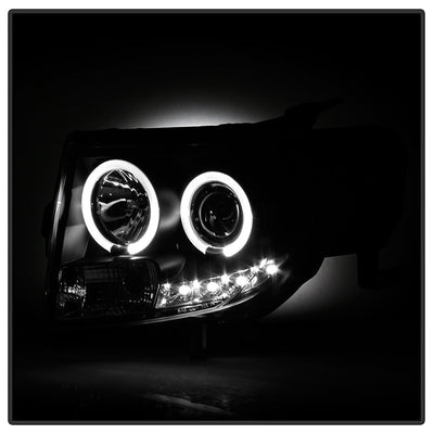 Spyder Ford Escape 08-12 Projector Headlights Halogen Model Only - DRL Black PRO-YD-FES08-DRL-BK 5074225