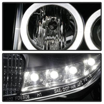 Spyder Ford Escape 08-12 Projector Headlights Halogen Model Only - DRL Black PRO-YD-FES08-DRL-BK 5074225