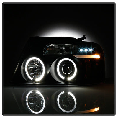 Spyder Ford F150 04-08 Projector Headlights Version 2 LED Halo LED Blk PRO-YD-FF15004-HL-G2-BK 5010209