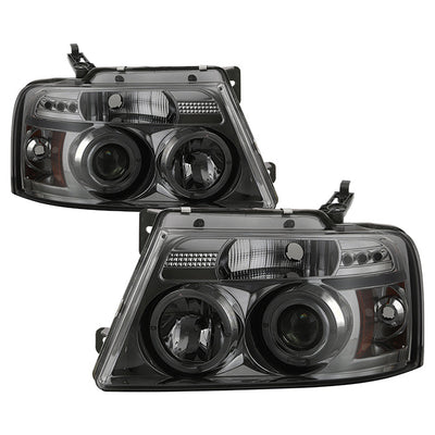 Spyder Ford F150 04-08 Projector Headlights Version 2 LED Halo LED Smke PRO-YD-FF15004-HL-G2-SM 5010223