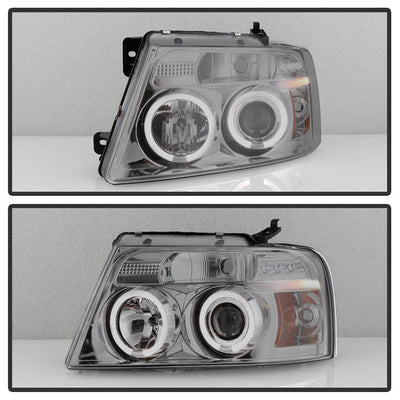 Spyder Ford F150 04-08 Projector Headlights Version 2 LED Halo LED Smke PRO-YD-FF15004-HL-G2-SM 5010223