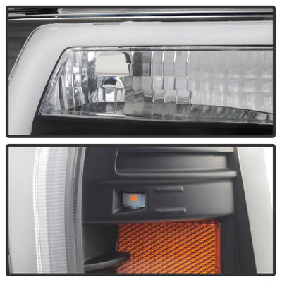 Spyder 04-08 Ford F-150 Projector Headlights - Light Bar DRL - Black PRO-YD-FF15004V2-LB-BK 5084484