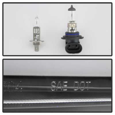 Spyder 04-08 Ford F-150 Projector Headlights - Light Bar DRL - Black PRO-YD-FF15004V2-LB-BK 5084484