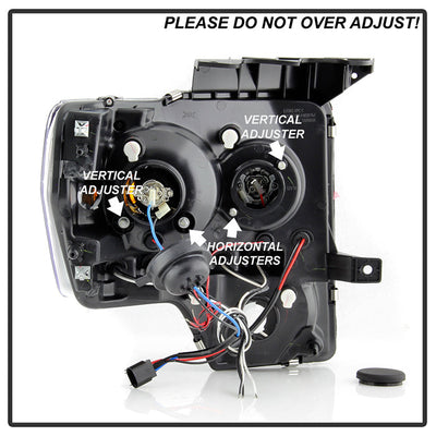 Spyder Ford F150 09-14 Projector Headlights Halogen Model- LED Halo LED Blk PRO-YD-FF15009-HL-BK 5010230