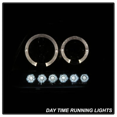 Spyder Ford F150 97-03 Projector - LED Halo Amber Reflctr LED Blk Smke PRO-YD-FF15097-1P-AM-BSM 5078445