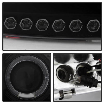 Spyder Ford F150 97-03 Projector - LED Halo Amber Reflctr LED Blk Smke PRO-YD-FF15097-1P-AM-BSM 5078445