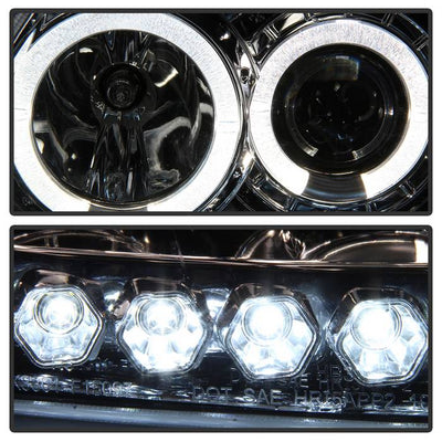 Spyder Ford F150 97-0 Projector - LED Halo Amber Reflctr LED Chome PRO-YD-FF15097-1P-AM-C 5010278