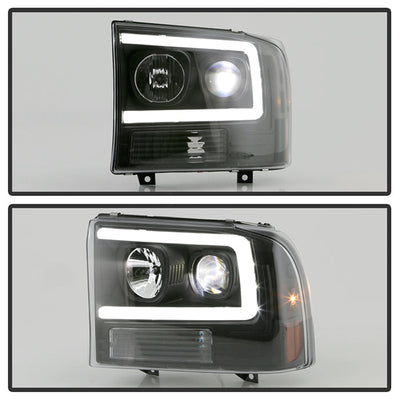SPYDER Ford F-250 99-04/Excursion 00-04 1 Piece LED Headlights - Black PRO-YD-FF25099V2PL-BK 5088062