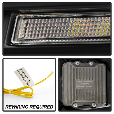 SPYDER 15-17 Ford Mustang LED Headlights - Black (PRO-YD-FM15AP-GRSB-SET-BK) 5089335