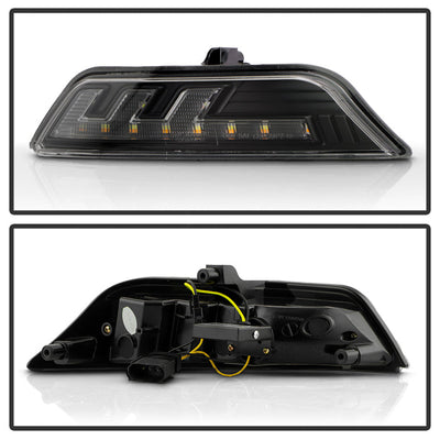 SPYDER 15-17 Ford Mustang LED Headlights - Black (PRO-YD-FM15AP-GRSB-SET-BK) 5089335