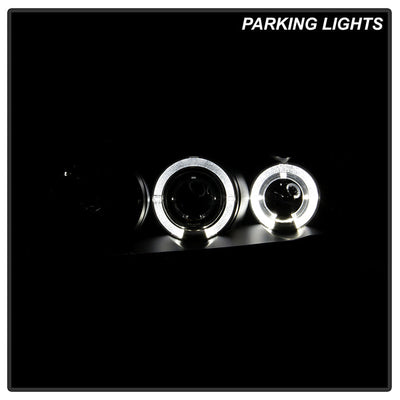 Spyder Ford Mustang 99-04 Projector Headlights LED Halo Black High H1 Low H1 PRO-YD-FM99-1PC-AM-BK 5010445