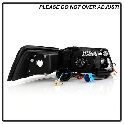 Spyder Ford Mustang 99-04 Projector Headlights LED Halo Black High H1 Low H1 PRO-YD-FM99-1PC-AM-BK 5010445