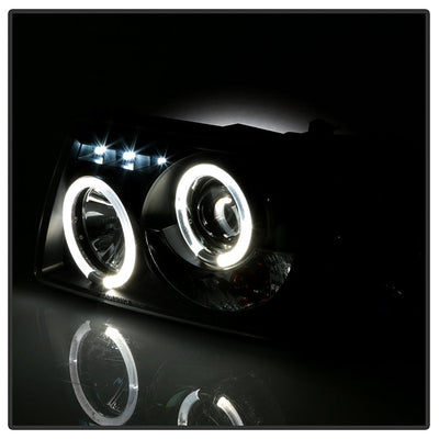 Spyder Ford Ranger 01-11 1PC Projector Headlights LED Halo LED Blk PRO-YD-FR01-1PC-HL-BK 5010490