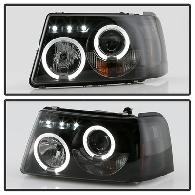 Spyder Ford Ranger 01-11 1PC Projector Headlights LED Halo LED Blk Smke PRO-YD-FR01-1PC-HL-BSM 5078476