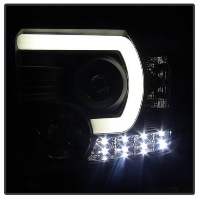 Spyder GMC Sierra 14-16 Projector Headlights Light Bar DRL Black PRO-YD-GS14-LBDRL-BK 5080523