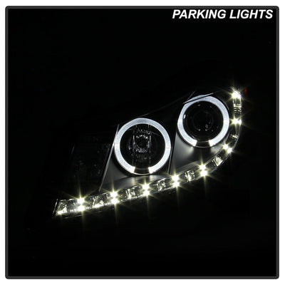 Spyder Honda Accord 08-12 4Dr Projector Headlights- LED Halo DRL Blk PRO-YD-HA08-4D-HL-BK 5010667