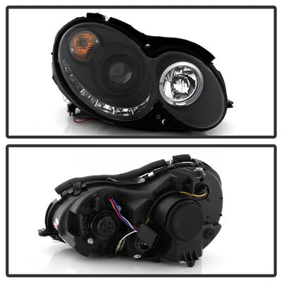 Spyder Mercedes Benz CLK 03-09 Projector Halogen Model- LED Halo DRL Blk PRO-YD-MBCLK03-DRL-BK 5038036