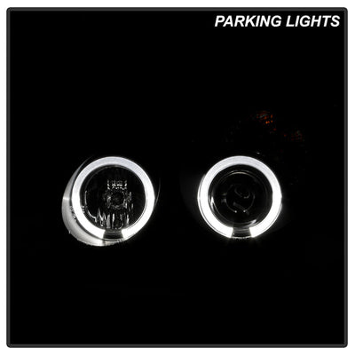 Spyder Mercedes Benz C-Class 01-05 4 DrProjector Headlights Halogen LED Halo Blk PRO-YD-MBW203-HL-BK 5011251