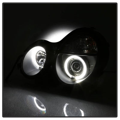 Spyder Mercedes Benz E-Class 95-99 Projector Headlights LED Halo Blk PRO-YD-MBW21095-HL-BK 5011275