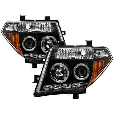 Spyder Nissan Frontier 05-08 Projector Headlights LED Halo LED Blk PRO-YD-NF05-HL-BK 5011527