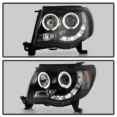Spyder Toyota Tacoma 05-11 Projector Headlights LED Halo LED Black High H1 Low H1 PRO-YD-TT05-HL-BK 5011916