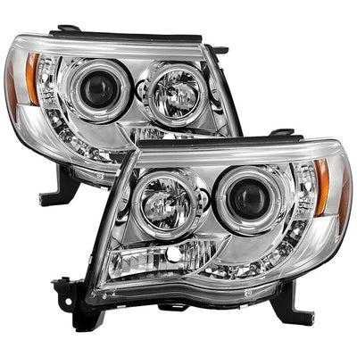 Spyder Toyota Tacoma 05-11 Projector Headlights LED Halo LED Chrome High H1 Low H1 PRO-YD-TT05-HL-C 5011923