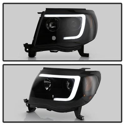 Spyder 05-11 Toyota Tacoma Ver 2 Proj Headlights - Light Bar DRL - Black Smoke PRO-YD-TT05V2-LB-BSM 5085771