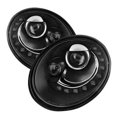 Spyder Volkswagen Beetle 06-10 Projector Headlights DRL LED Black PRO-YD-VB06-DRL-BK 5080929