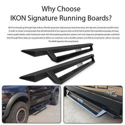 2009-2023 Dodge Ram 1500 IKON V1 Style Black Running Board Solid Steel