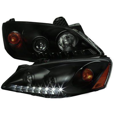 Spec-D 05-10 Pontiac G6 Projector Headlights LED Strip Smoked
