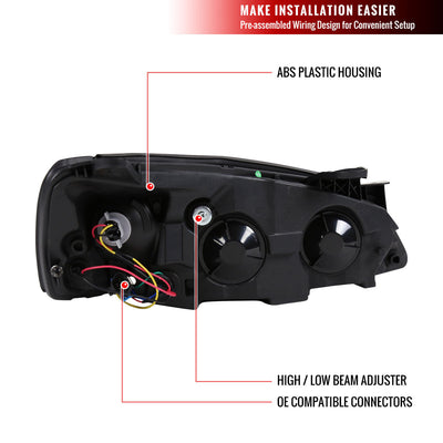Spec-D 05-10 Pontiac G6 Projector Headlights Chrome/Smoked