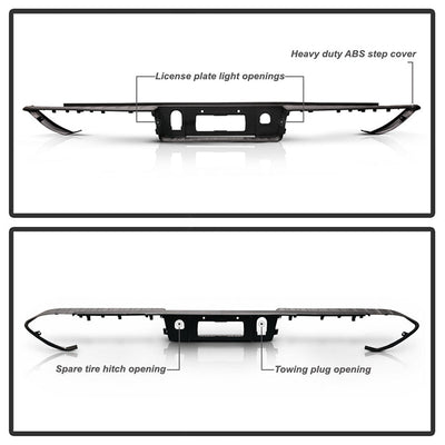 SPYDER xTune 14-18 Chevy 1500/GMC Sierra 1500 Rear Bumper Step Pad (RB-CS14-1500-SP) 9048777