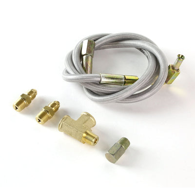 Type 1 Style Oil Feed Line Kit - 90 Degree Hose - 4AN