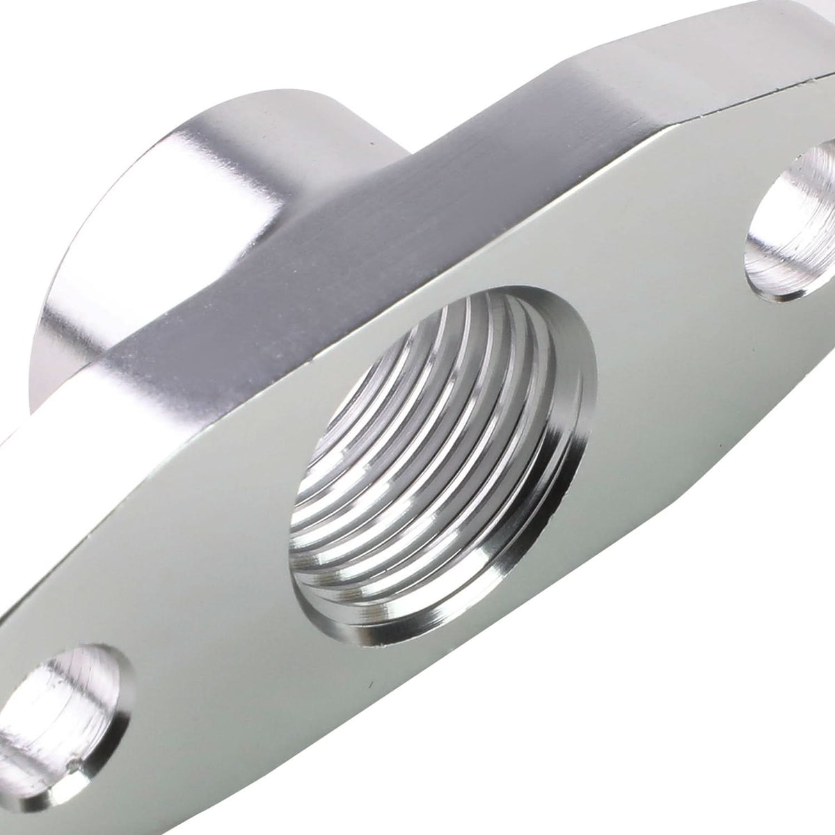 Oil Feed Line Flange with Gasket and Bolts - 4AN
