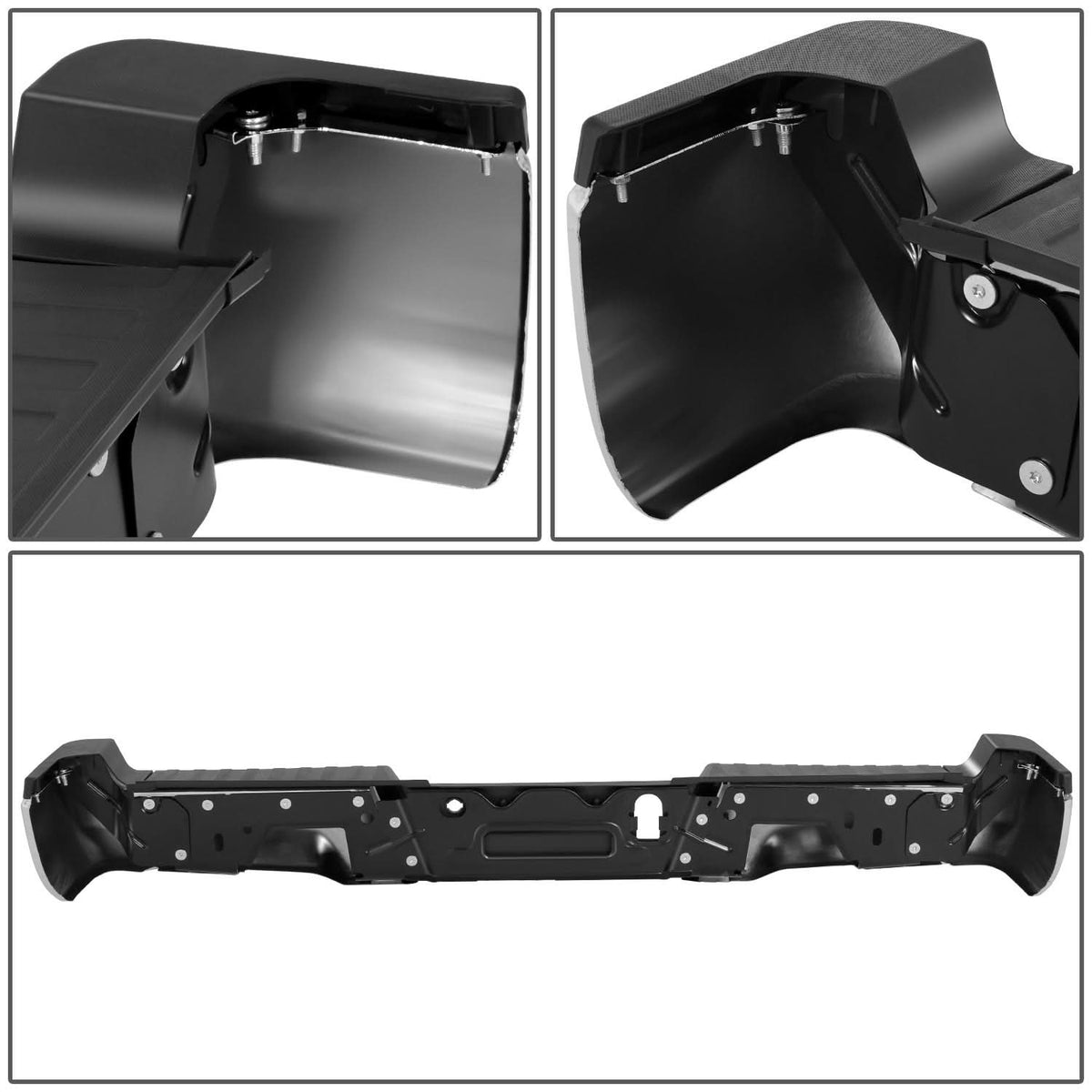 2017-2022 Ford F-250/F-350 Super Duty Chrome Rear Bumper w/ Sensor Holes