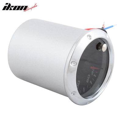 Universal 2" Water Temp Gauge Silver Digital Temperature Car