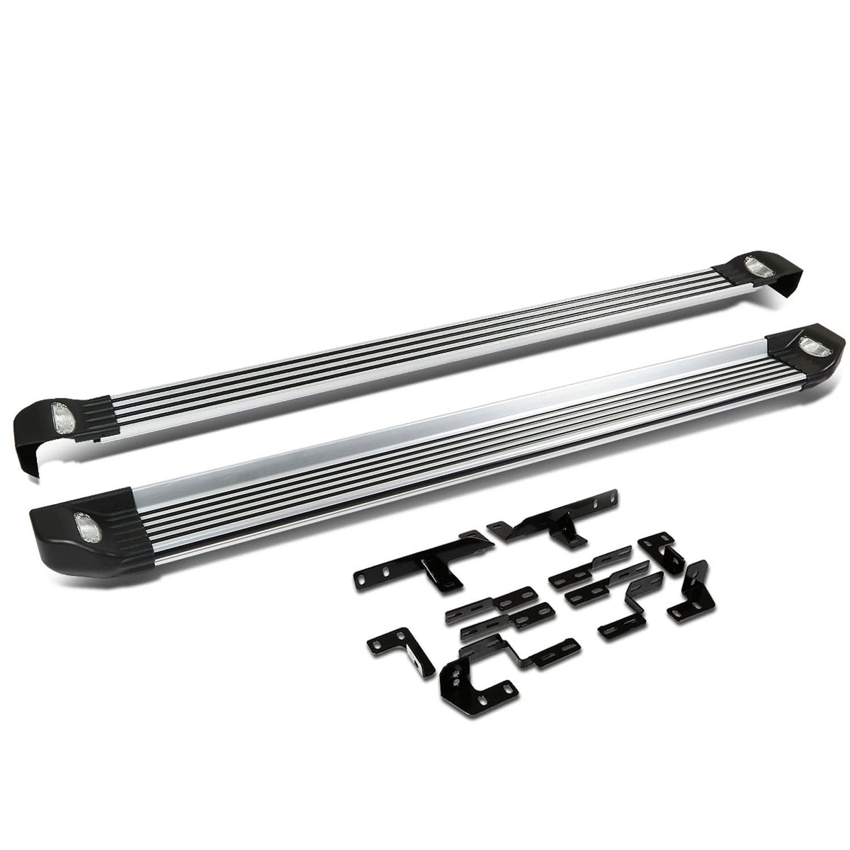 2008-2013 Toyota Highlander LED Running Boards Aluminum Black